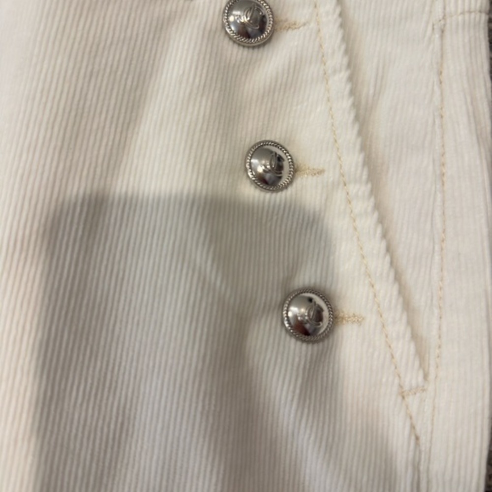 Juicy Couture Cream Corduroy Wide Leg Sailor Pants Plus Size‎ 18W Off White Logo - Picture 4 of 9